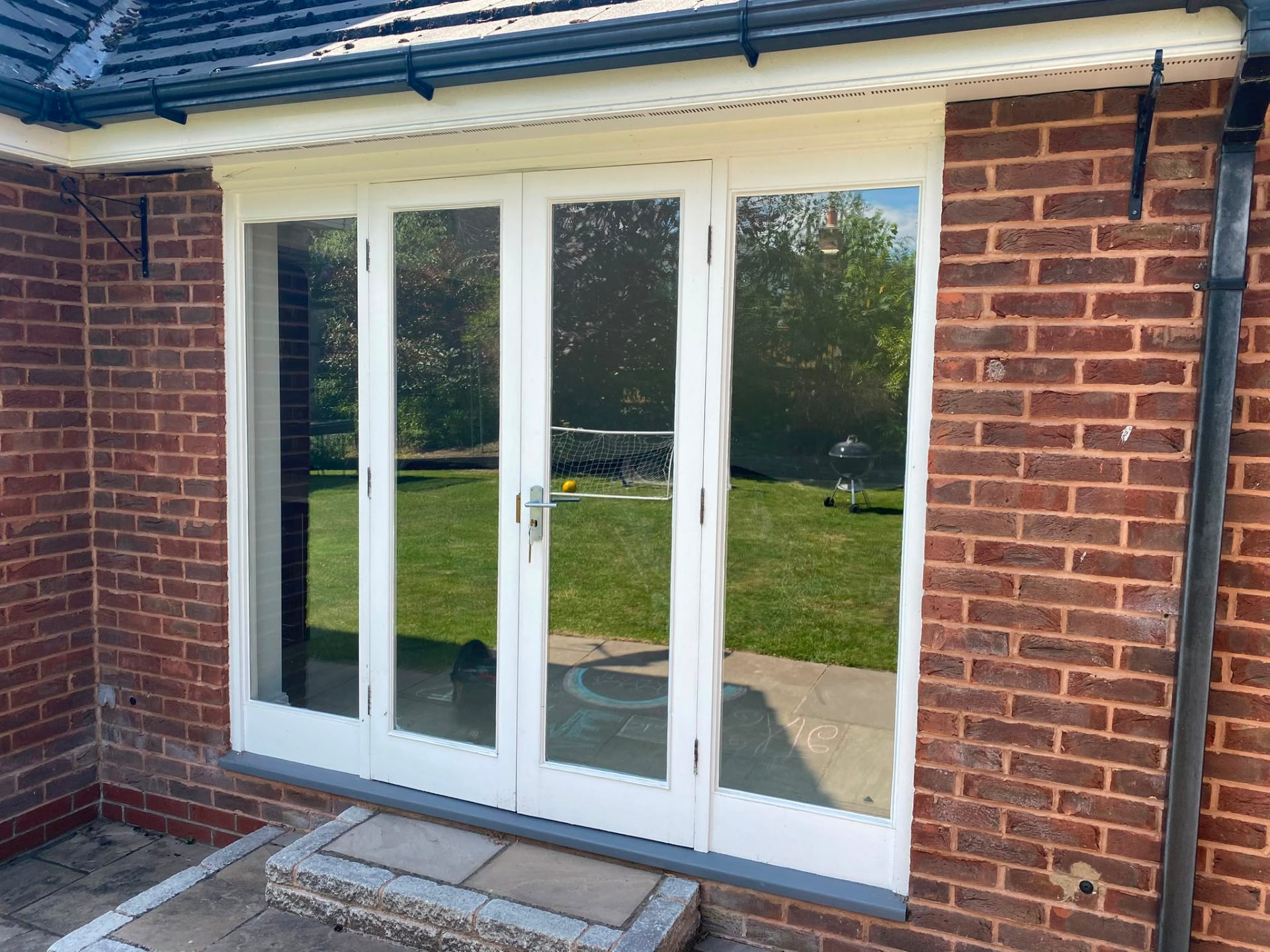 Before: original opening prior to aluminium bi-fold doors installation by Rural Windows in Chester & North Wales