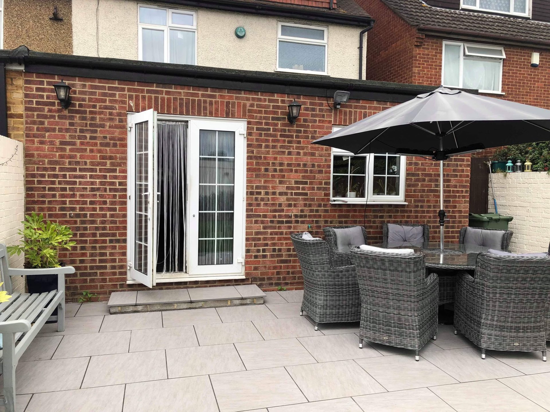 Before: original opening prior to aluminium bi-fold doors installation by Rural Windows in Chester & North Wales